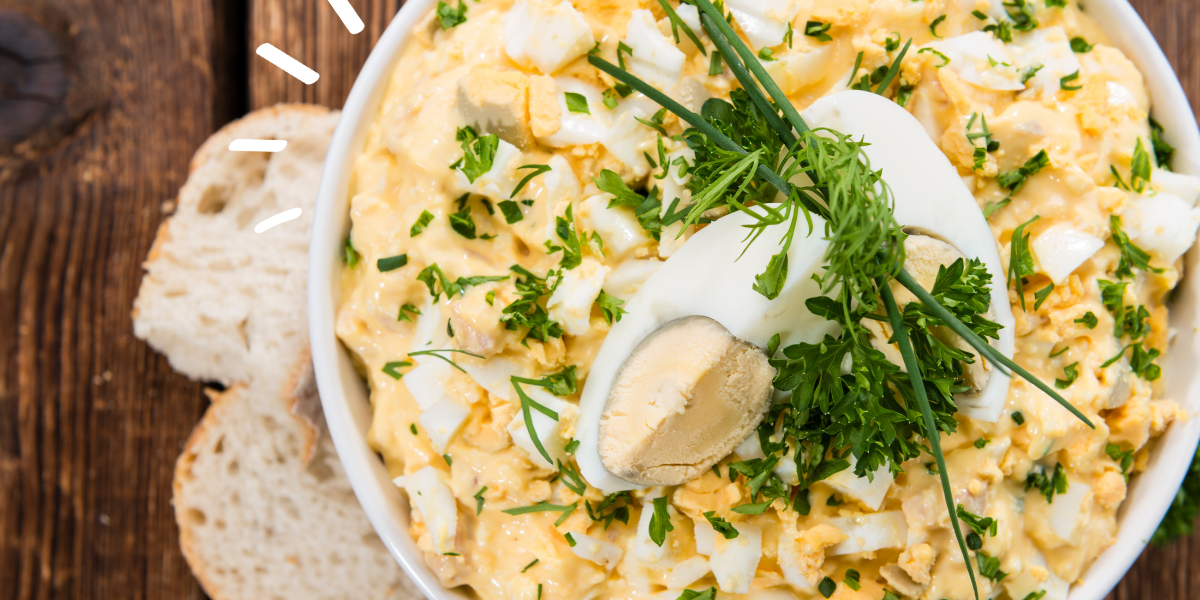 Egg salad in a bowl